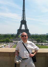 Andy in Front of the Eiffel Tower